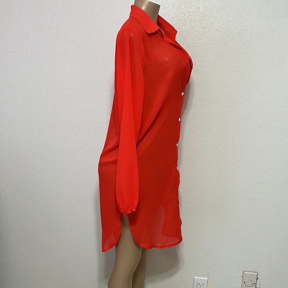 Orange Shirt Coverup - Picture 2 of 4